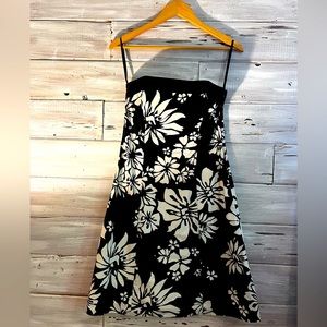 White House Black Market strapless floral dress